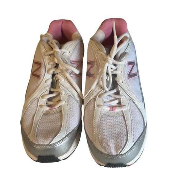 New Balance pink and white mesh cross training sneakers size 9.5 - Picture 5 of 6